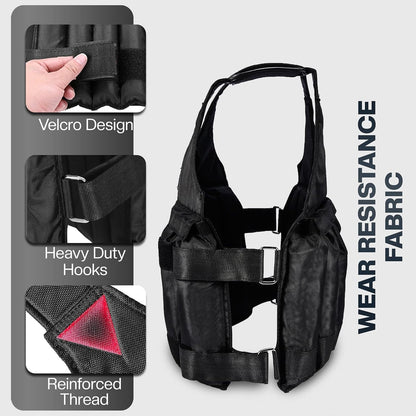 Weighted Vest for Gym and Running - 5-20 Kg Adjustable Fitness Training Jacket for Weight Loss - UK